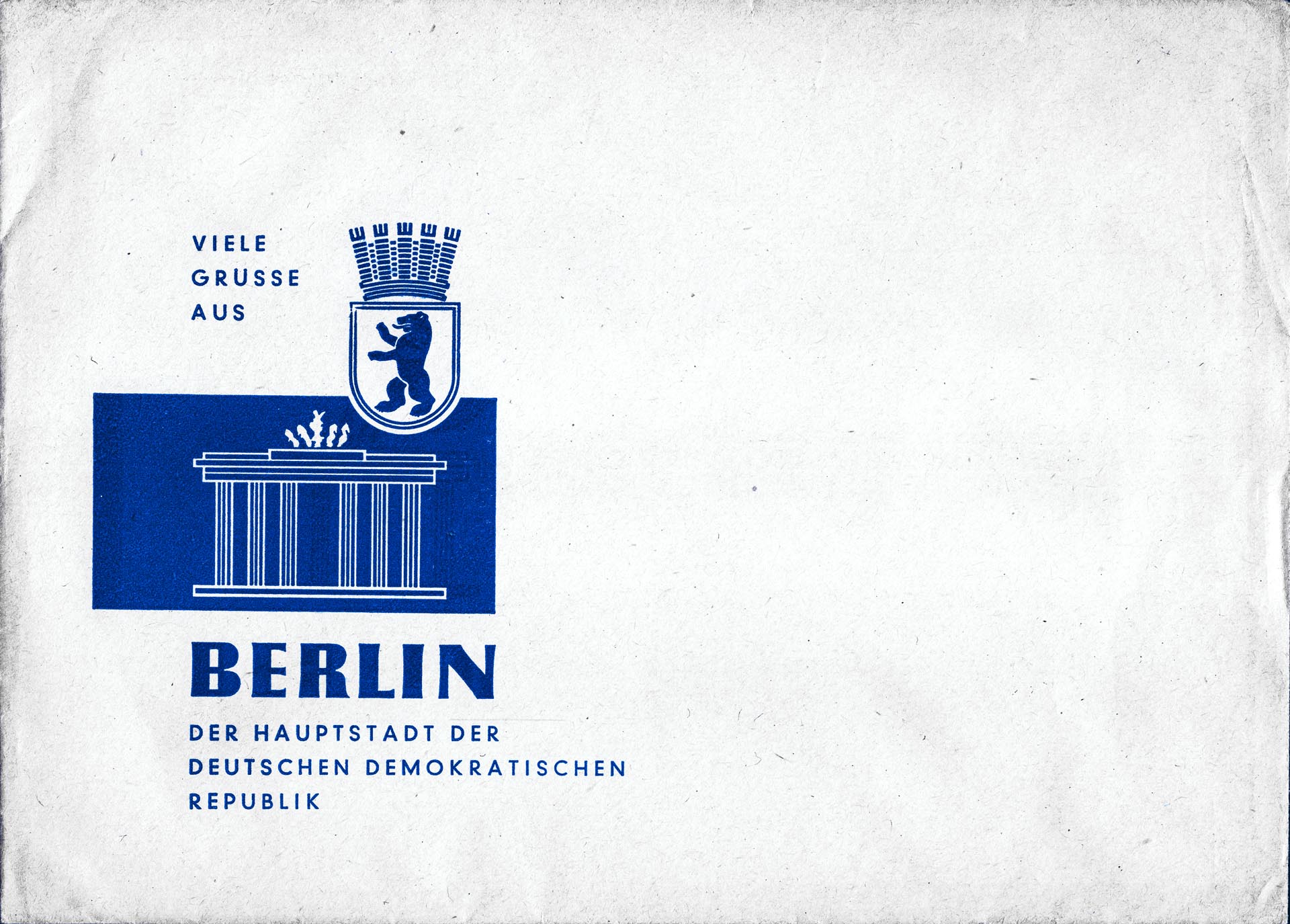 Berlin - Umschlag Viele Grüße aus BERLIN der Hauptstadt der Deutschen demokratischen Republik Berlin - Umschlag Viele Grüße aus BERLIN der Hauptstadt der Deutschen demokratischen Republik